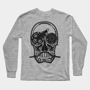 Bike Parts Skull Long Sleeve T-Shirt